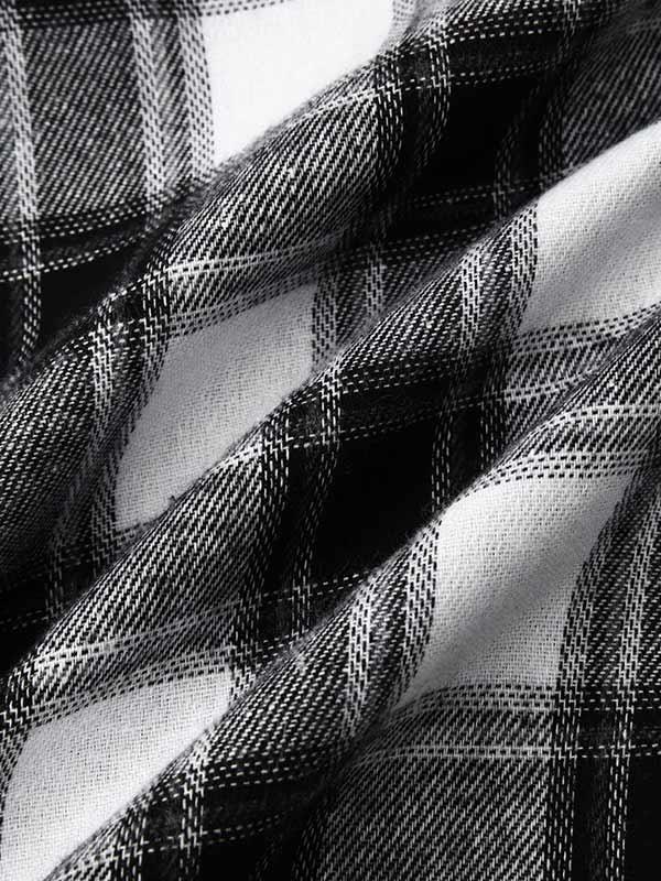 Classic Slim Fit Men's Vest with Plaid Pattern and Hood