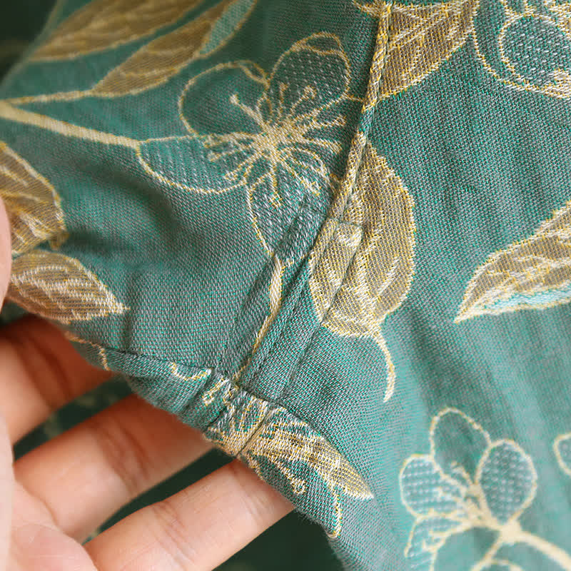 Vintage Floral Cotton Comfortable Casual Pajama Set