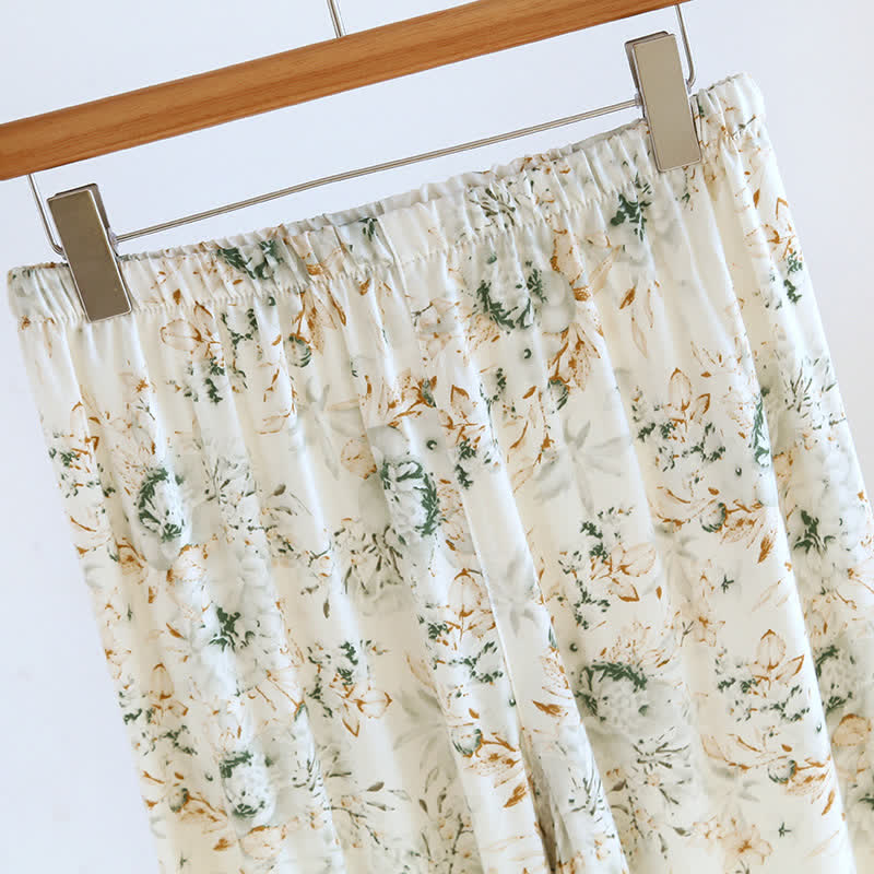 Rustic Charm Satin Pajama Set for Comfortable Nighttime Wear