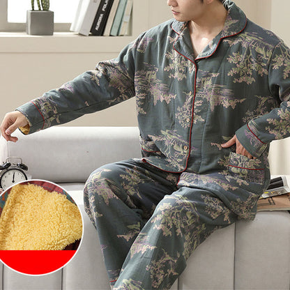 Ownkoti Floral Print Cotton Gauze Loungewear Set for Comfortable Relaxation