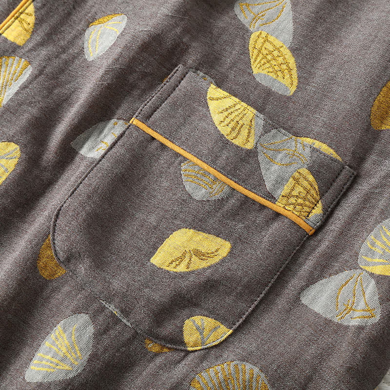 Ownkoti Deluxe Shell Cotton Lapel Pajama Set for Ultimate Comfort