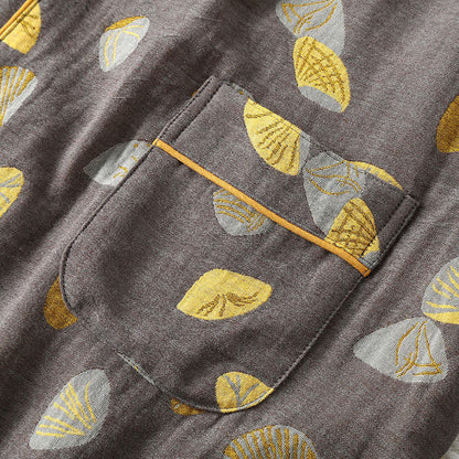 Ownkoti Deluxe Shell Cotton Lapel Pajama Set for Ultimate Comfort