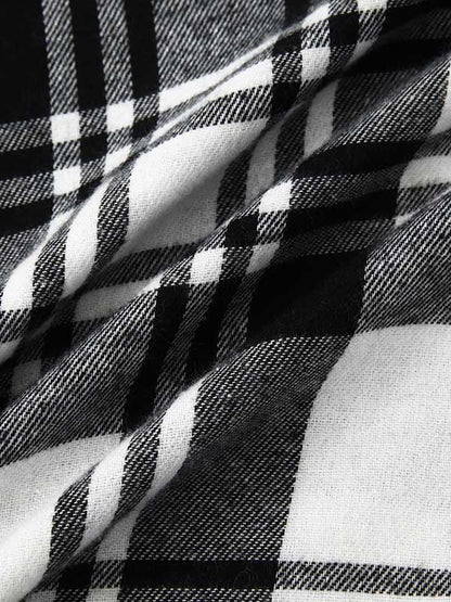 Men's Stylish Lightweight Plaid Hooded Casual Jacket