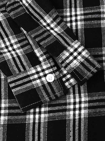 Stylish Classic Men's Thin Jacket with Plaid Hood