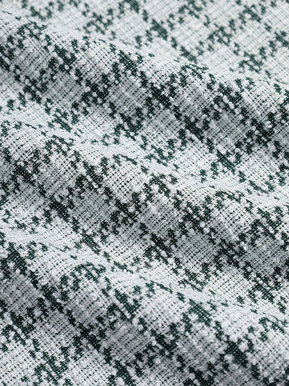 Casual Men's Plaid Shirt with Tucked Texture and Scottish Pattern Long Sleeves