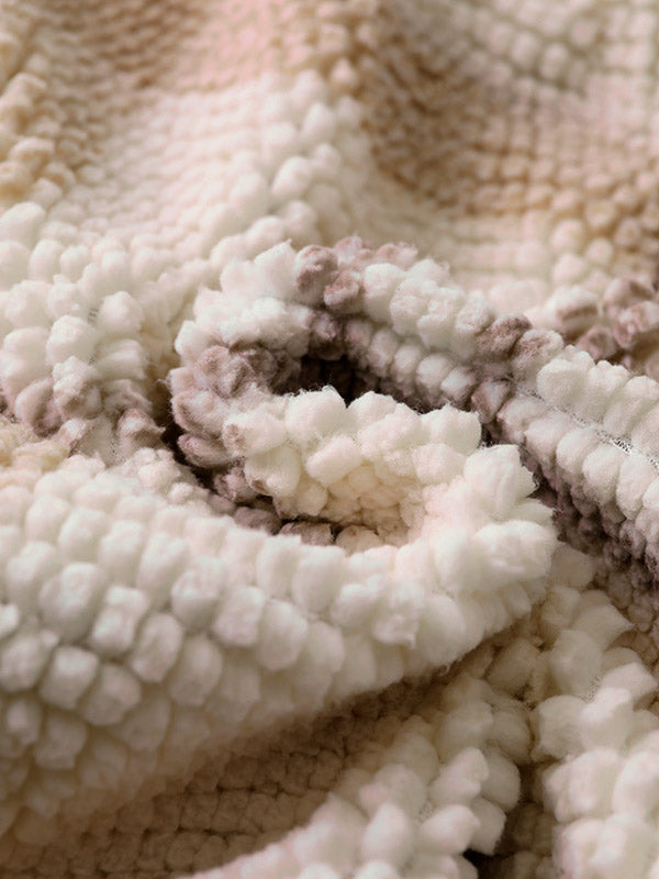 Men's Half-Zip Plaid Flannel Terry Collar Sweatshirt