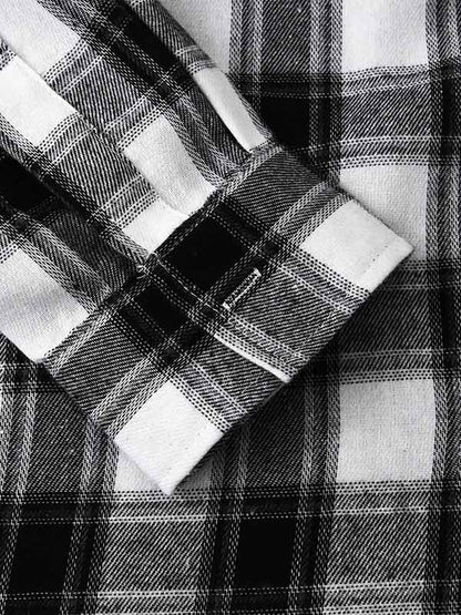 Classic Slim Fit Men's Vest with Plaid Pattern and Hood