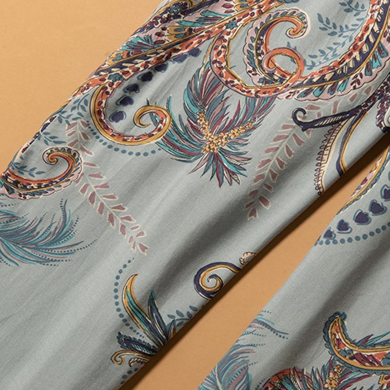 Ownkoti Blue Feather Breathable Loungewear Set for Comfortable Relaxation