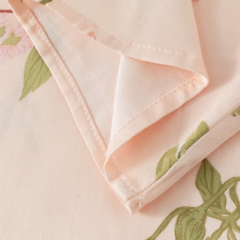 Ownkoti Women's Nightdress with Pink Floral Pattern, Soft and Breathable