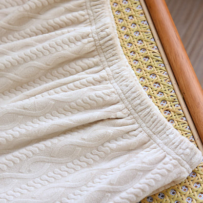 Ownkoti Unisex Solid Color Flannel Pajama Set with Classic Lapel Design