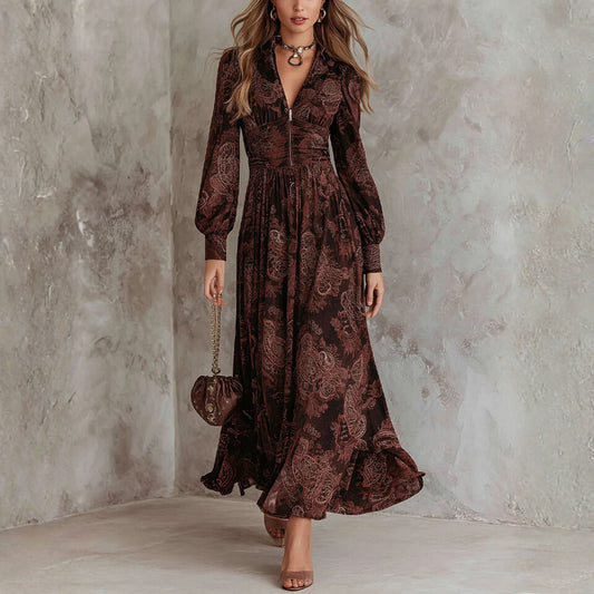 Avero | Midi dress with paisley print