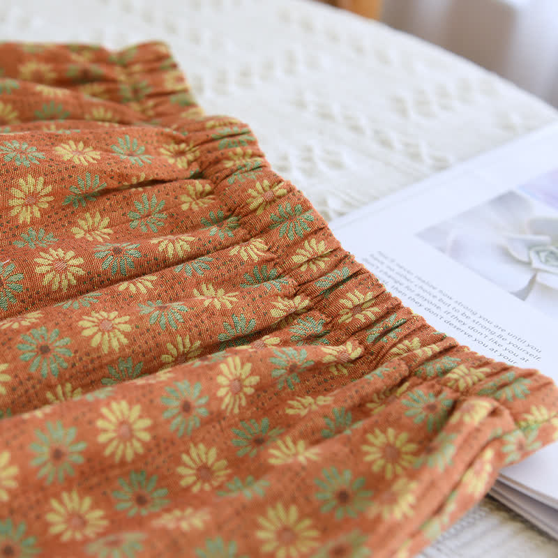 Original Ownkoti Relaxation Set Made of 100% Cotton with Jacquard Daisy Pattern — Comfort and Style in One