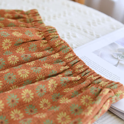 Original Ownkoti Relaxation Set Made of 100% Cotton with Jacquard Daisy Pattern — Comfort and Style in One