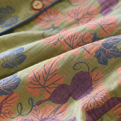 Ownkoti Elegant Cotton Jacquard Pumpkin Pattern Lounge Set