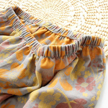 Ownkoti Yellow Daisy Elegant Cotton Loungewear Set for Comfortable Relaxation