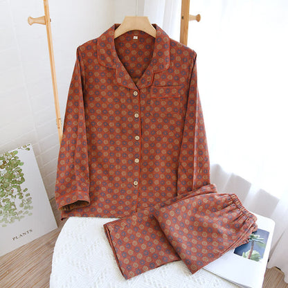 Original Ownkoti Relaxation Set Made of 100% Cotton with Jacquard Daisy Pattern — Comfort and Style in One