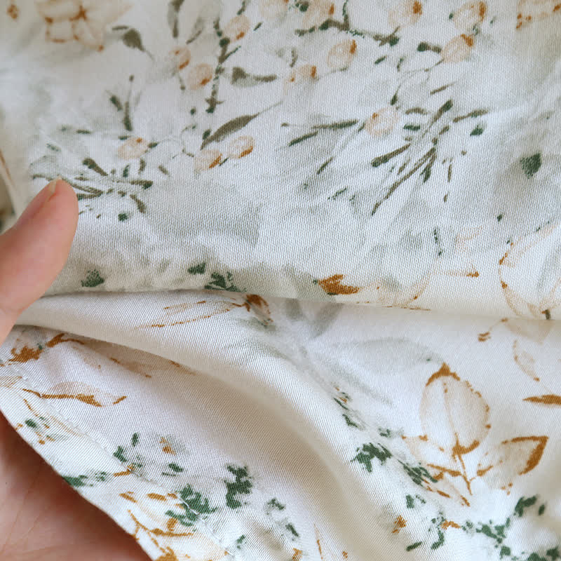 Rustic Charm Satin Pajama Set for Comfortable Nighttime Wear