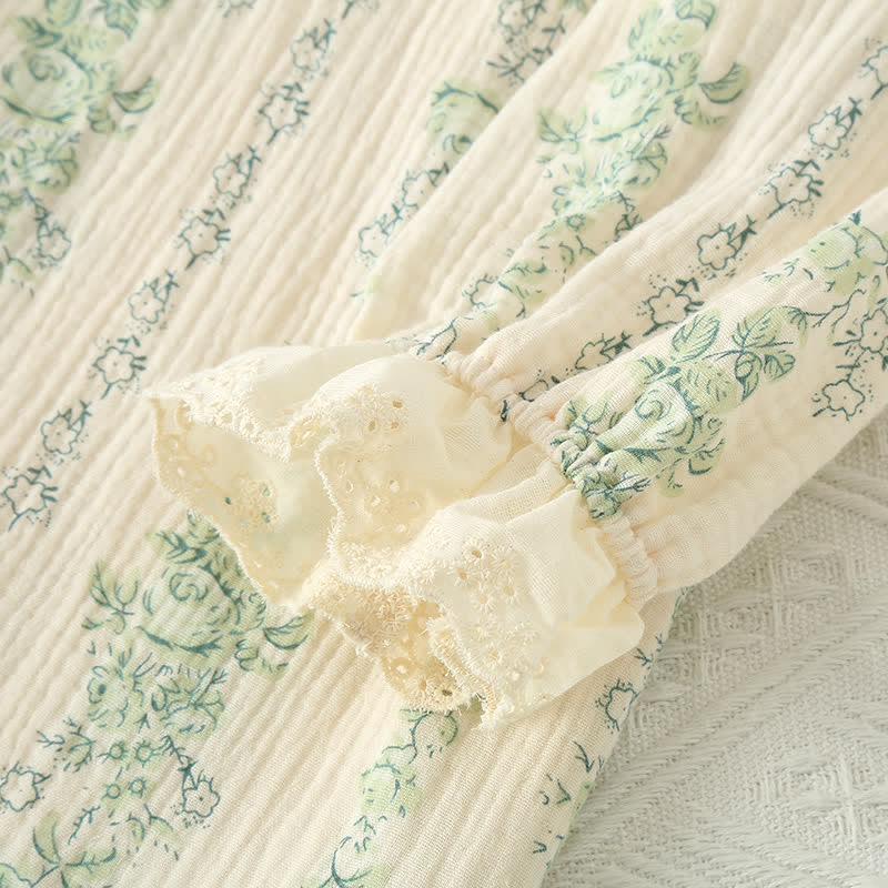 Ownkoti Women's Nightgown made of breathable double-layer cotton gauze for maximum comfort