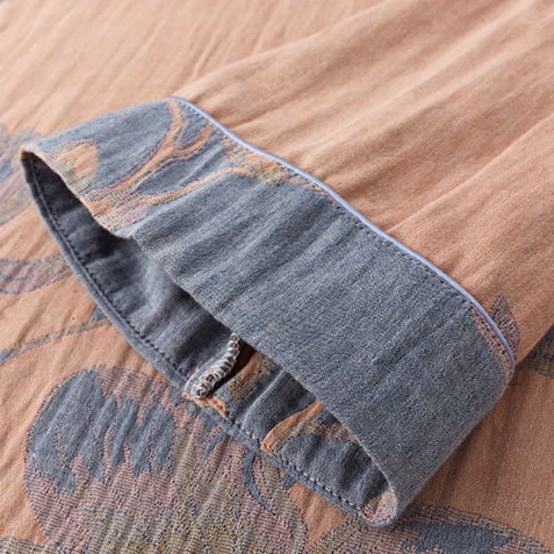 Ownkoti Magnolia Jacquard Cotton Sleepwear - Comfortable Short Nightdress for Women