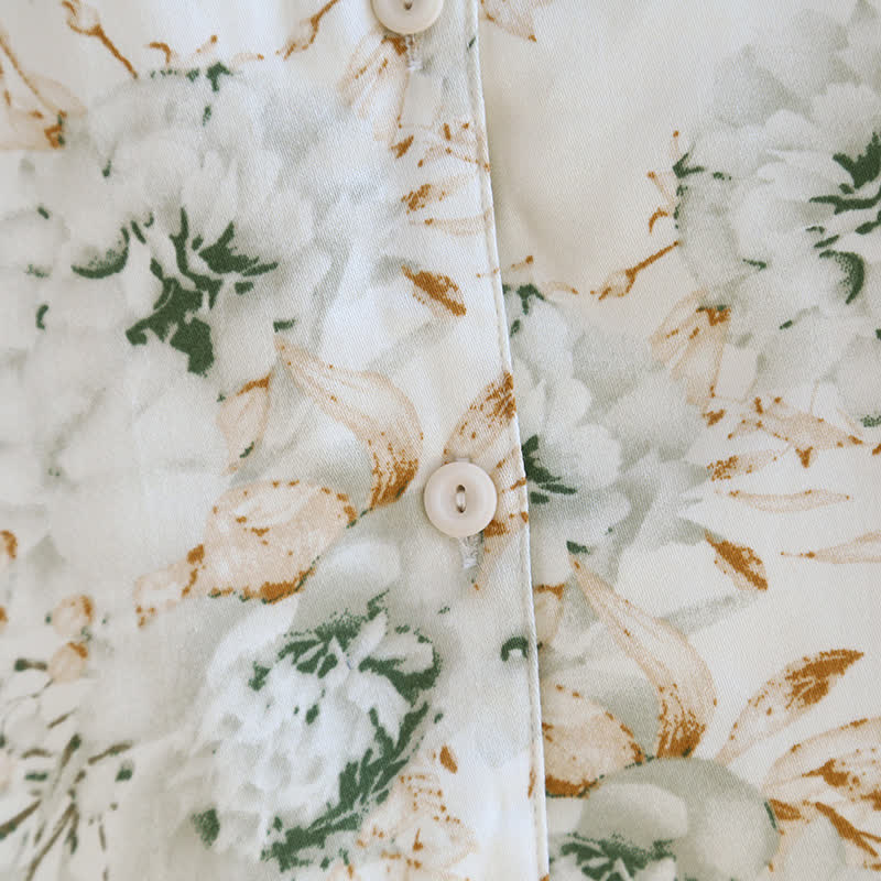 Rustic Charm Satin Pajama Set for Comfortable Nighttime Wear