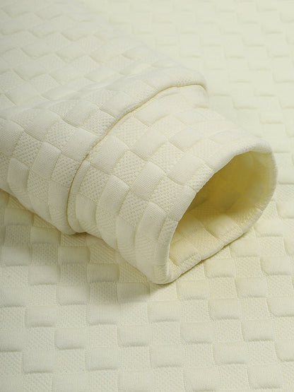 Men's Classic Solid Color Plaid Texture Button-Up Shirt Jacket