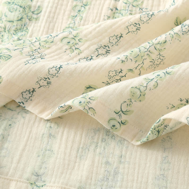 Ownkoti Women's Nightgown made of breathable double-layer cotton gauze for maximum comfort