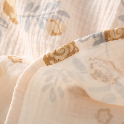 Boho Chic Rustic Rose Cotton Gauze Pajama Set for Ultimate Comfort