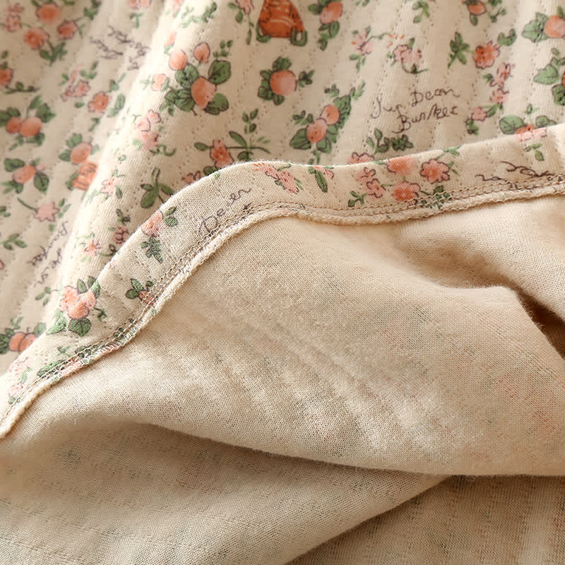 Ownkoti Vintage Rose Garden Cotton Lounge Set - Elegant Comfort for Relaxed Days