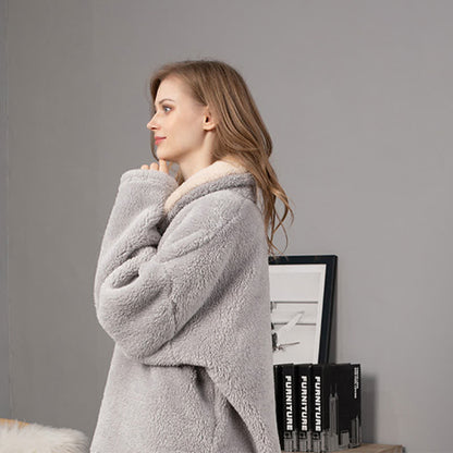 Ownkoti Cozy V-Neck Winter Lounge Set for Warm Comfort