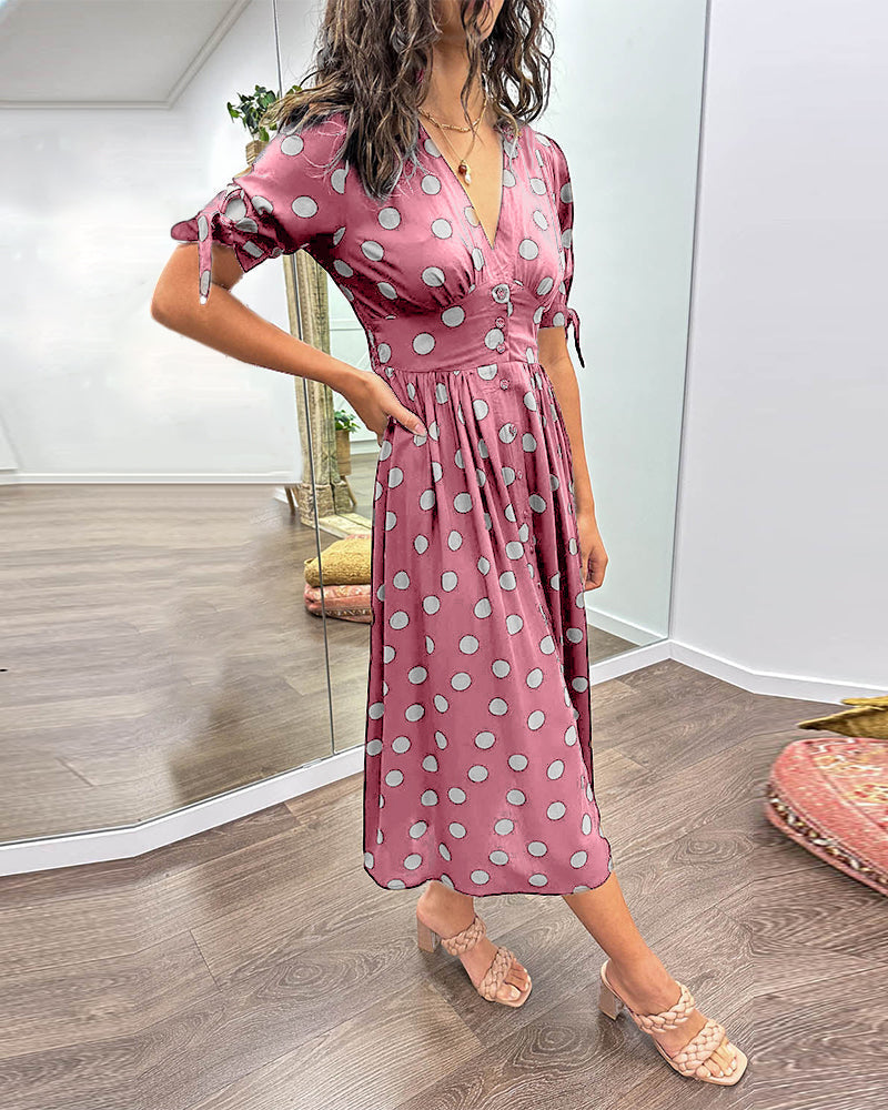 Avero™ | Elegant Polka Dot Dress