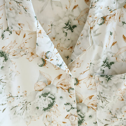 Rustic Charm Satin Pajama Set for Comfortable Nighttime Wear