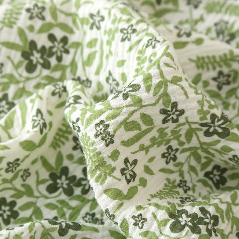 Ownkoti Casual Cotton Clothing Set with Pastoral Style and Floral Design