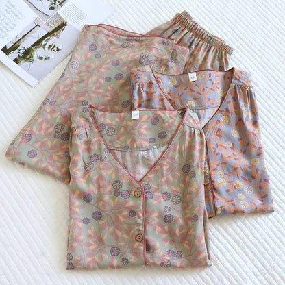 Ownkoti Floral Print Comfortable and Breathable Loungewear Set