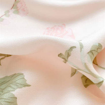 Ownkoti Women's Nightdress with Pink Floral Pattern, Soft and Breathable