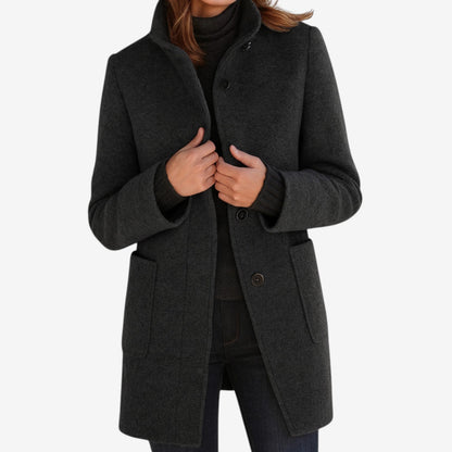 Estelle™ Classic Elegant Mélange Coat for Timeless Style