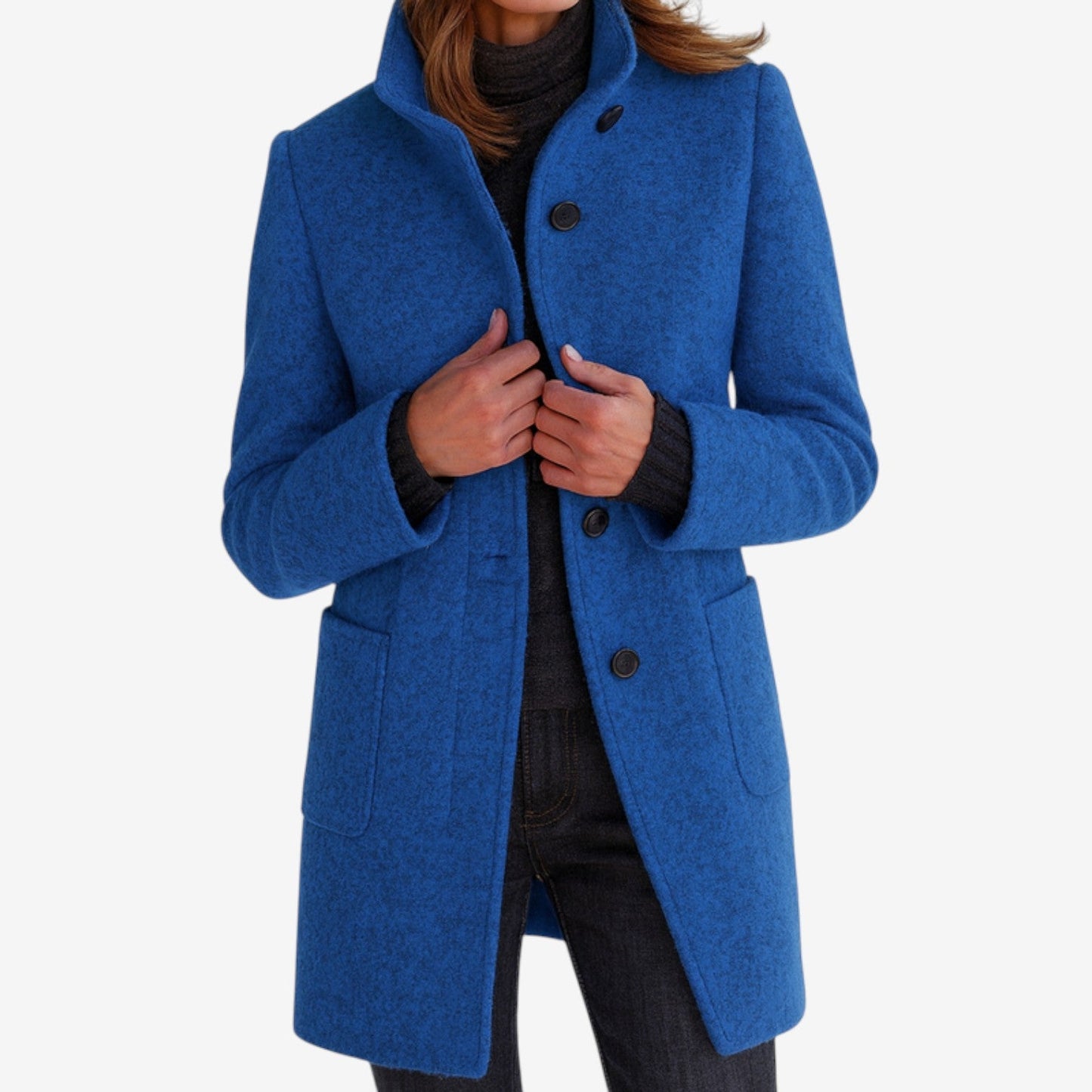 Estelle™ Classic Elegant Mélange Coat for Timeless Style