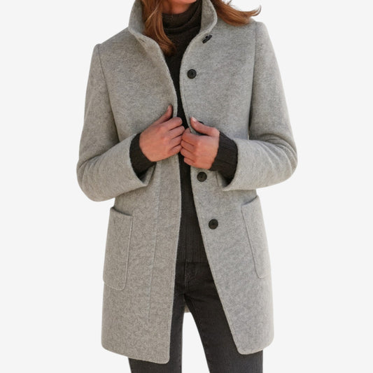 Estelle™ Classic Elegant Mélange Coat for Timeless Style