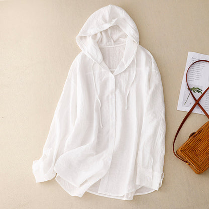 VICTORIA LINEN HOODIE
