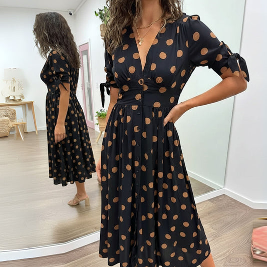Avero™ | Elegant Polka Dot Dress