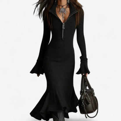 Maud™ Elegant Zip-up Dress