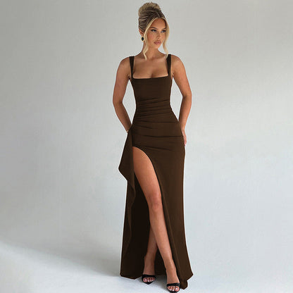 MARILYN™ - Elegant Formal Slip Maxi Dress with Open Back