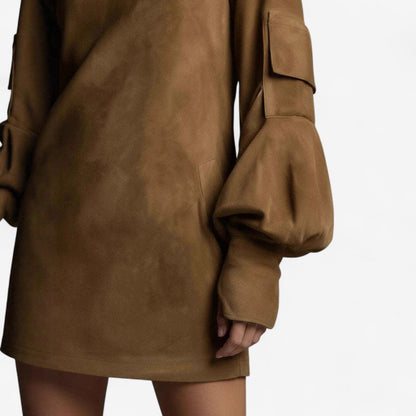 Tania™ Mini Styling Robe with Elegant Mandarin Collar