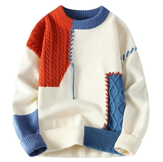 Miguel | Patchwork Knitted Sweater