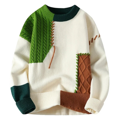 Miguel | Patchwork Knitted Sweater