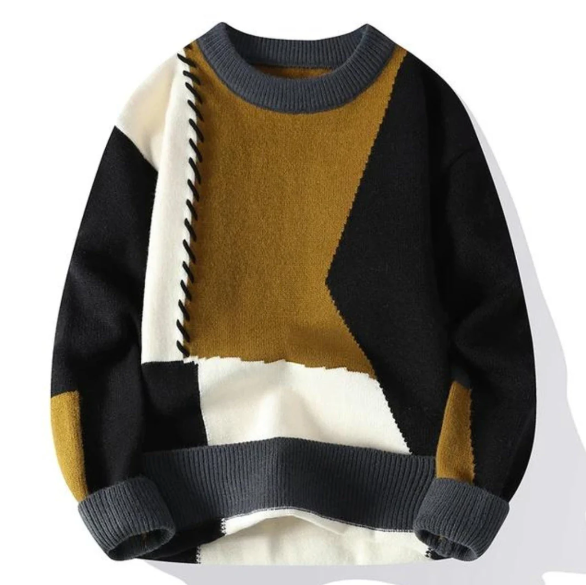 Miguel | Patchwork Knitted Sweater