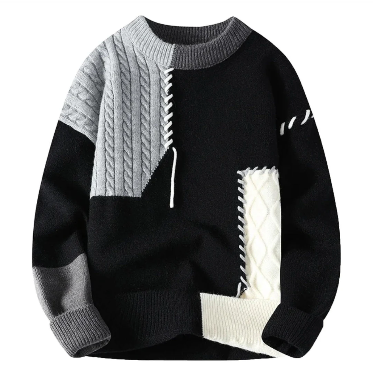 Miguel | Patchwork Knitted Sweater
