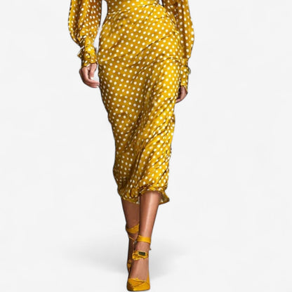 Susan™ Two-Piece Gold Ensemble - Elegance and Sophistication in Gold