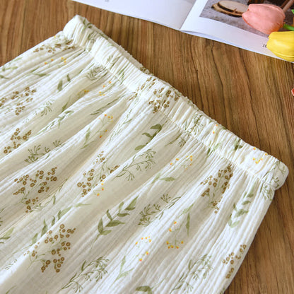 Ownkoti Floral Cotton Double Gauze Pajama Set - Comfortable & Stylish Sleepwear