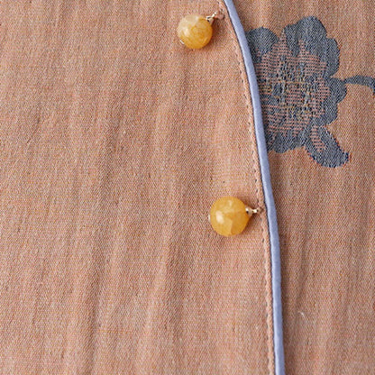 Ownkoti Magnolia Jacquard Cotton Sleepwear - Comfortable Short Nightdress for Women