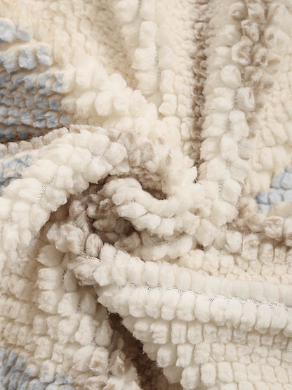 Vintage Plaid Faux Fur Jacket for Men